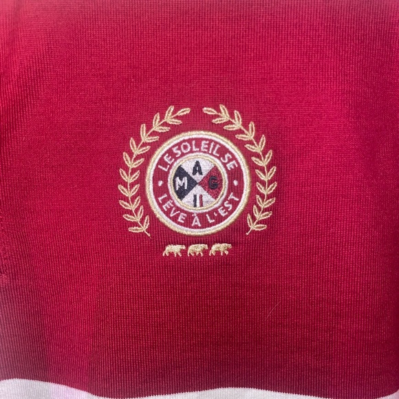 MISE AU GREEN multicolor polo long sleeve with crest - Picture 2 of 8